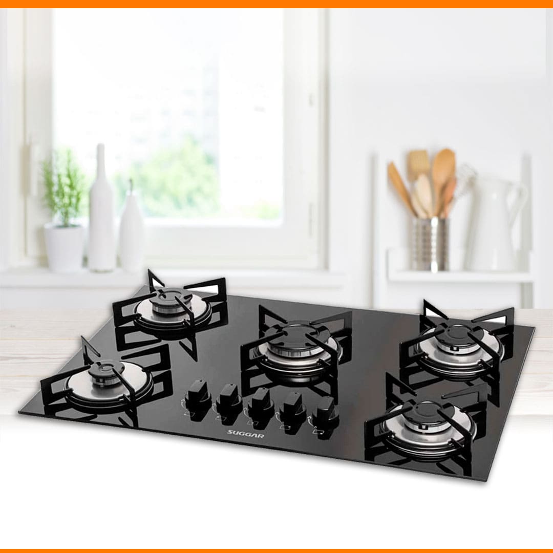 Cooktop a Gás 5 Bocas Suggar FG5005VP Preto - Bivolt
