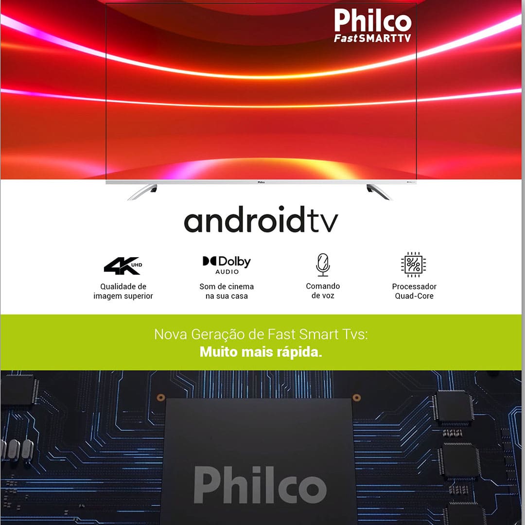 Smart TV 58" LED UHD 4K Philco PTV58GAGSKSBL