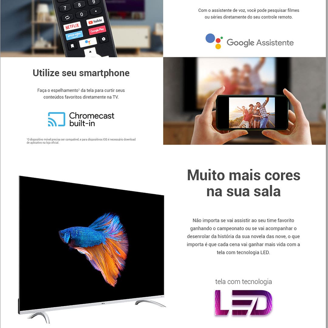 Smart TV 58" LED UHD 4K Philco PTV58GAGSKSBL
