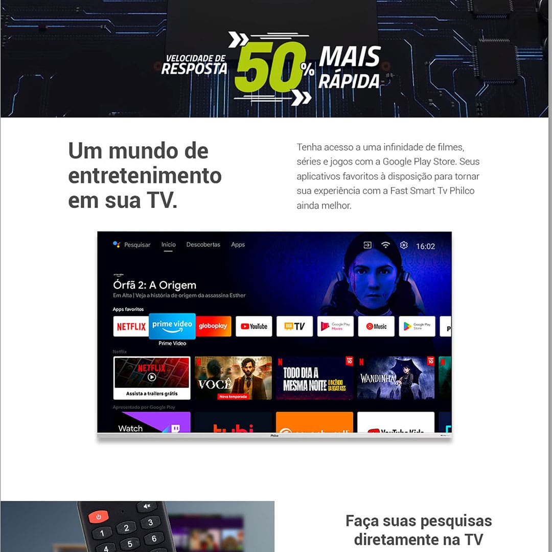 Smart TV 58" LED UHD 4K Philco PTV58GAGSKSBL
