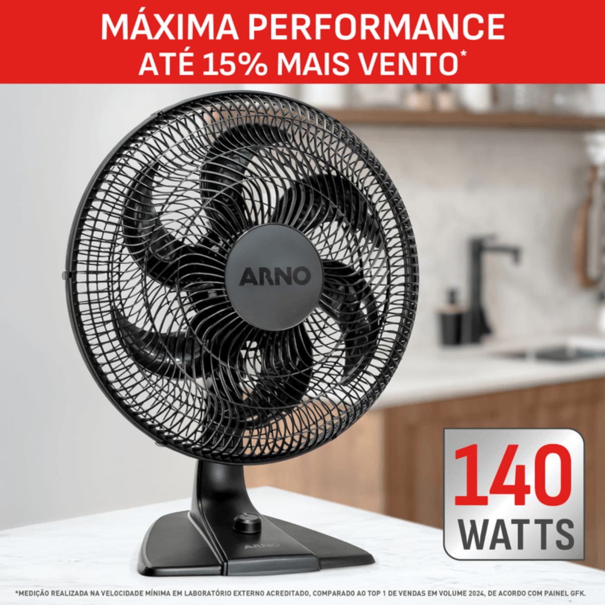 Ventilador de Mesa Arno Essential 40cm 6 Pás 140W