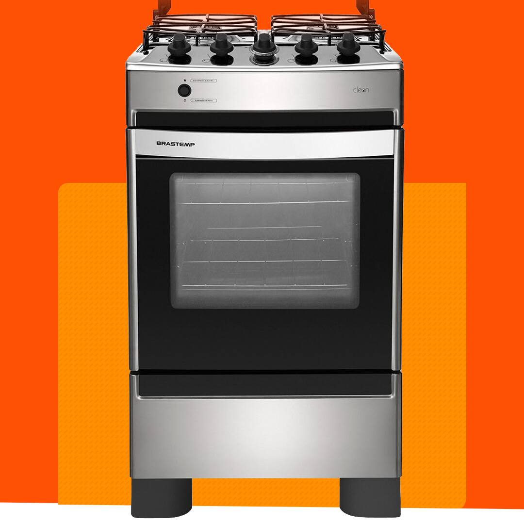 Fogão Brastemp 4 Bocas BFO4NAR forno capacidade