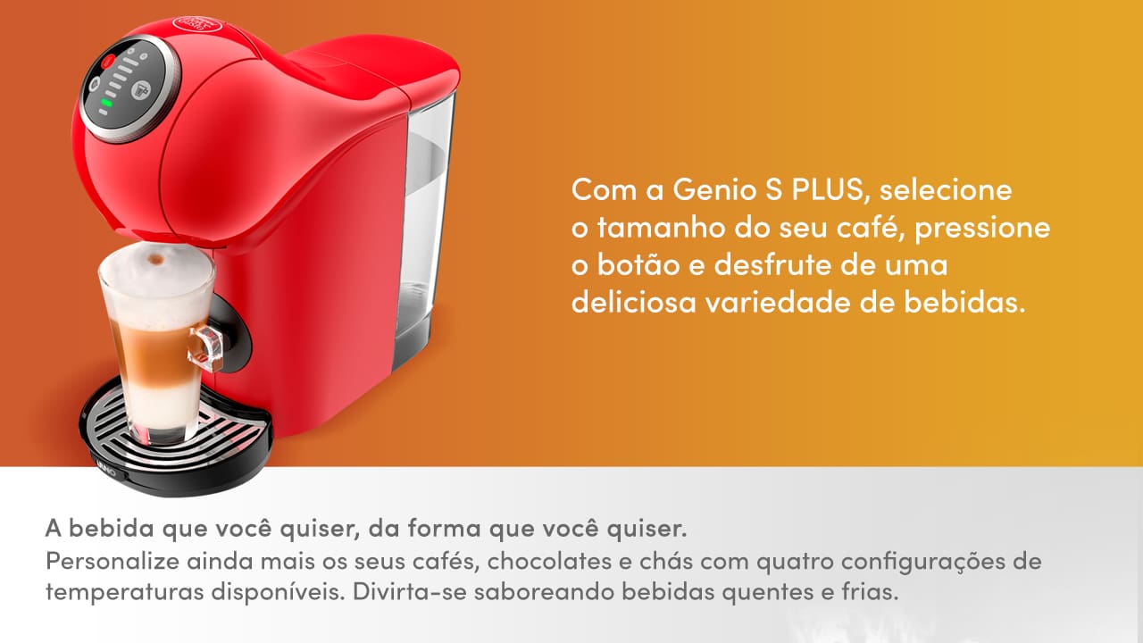 Máquina de Café Arno Nescafé Dolce Gusto Genio S Plus DGS2 Multi bebidas, Digital e Automática - Preta - 110V