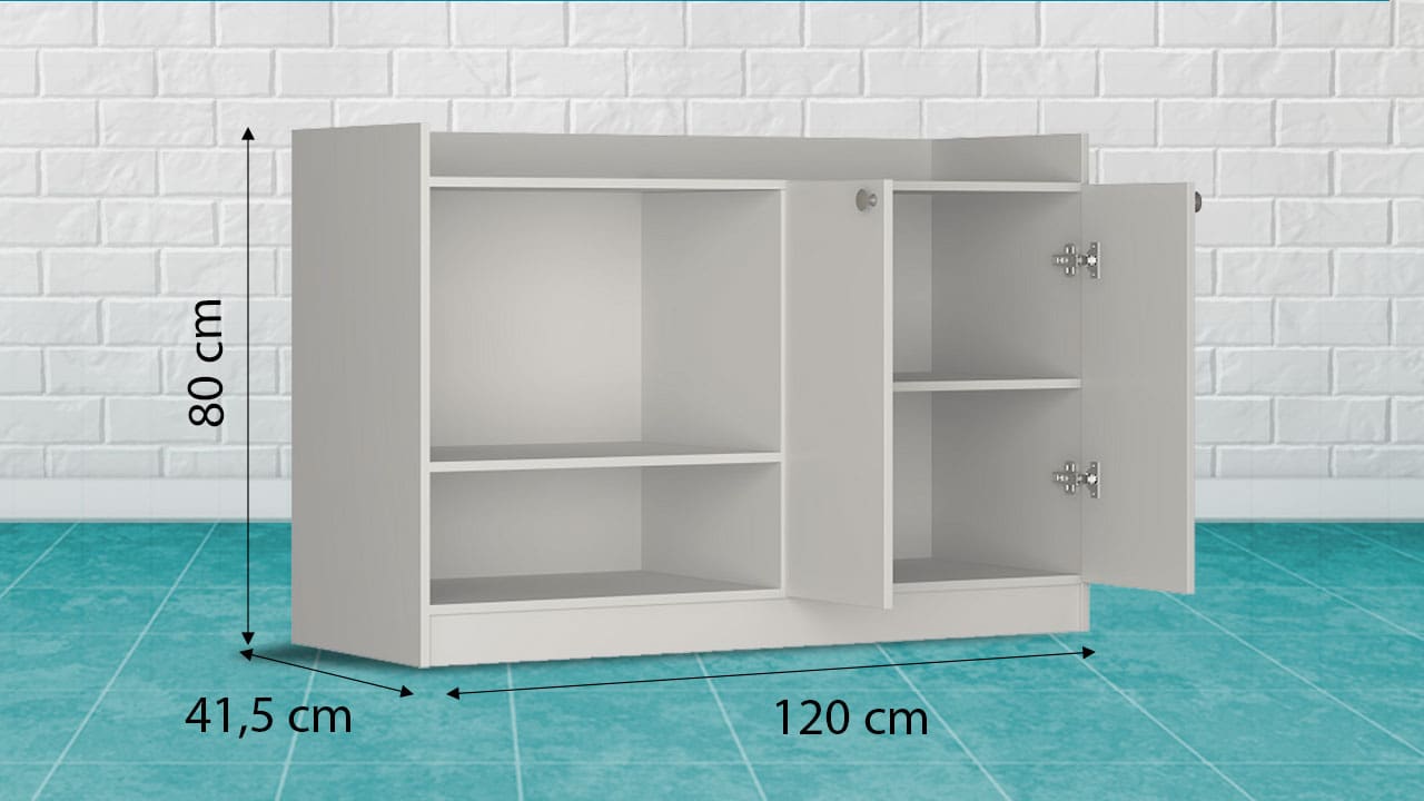 Balcão Micro-ondas Nova Móbile Classic 2 Portas 2 Prateleiras