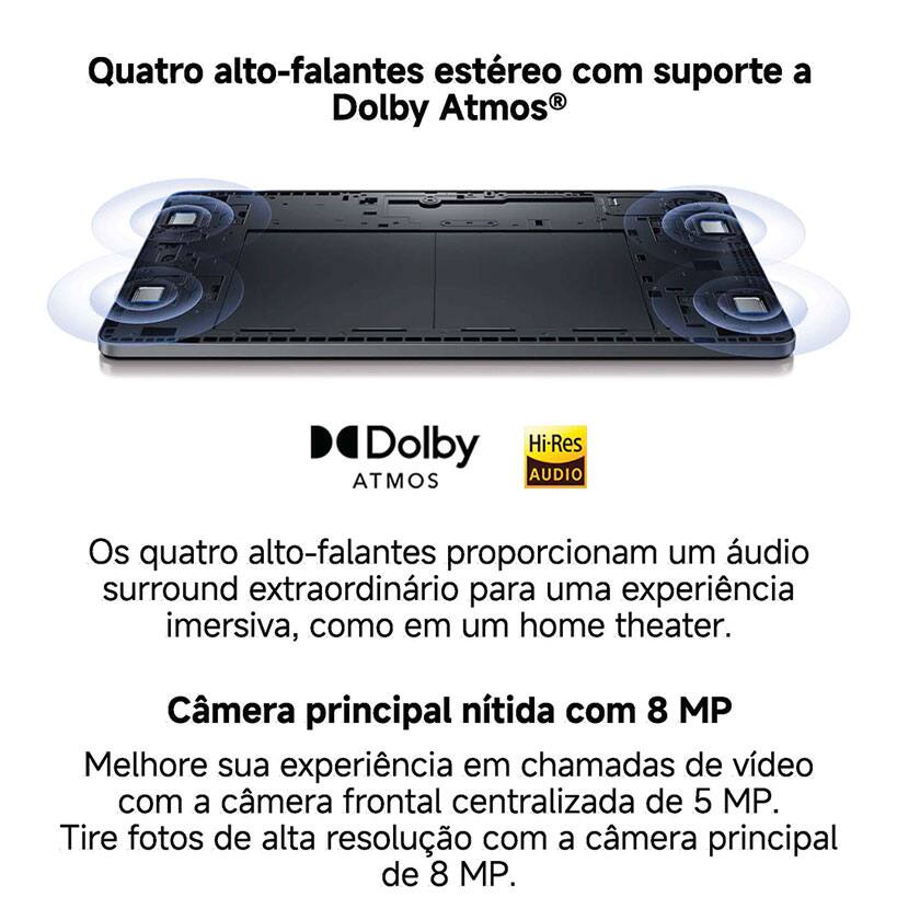 O Tablet Redmi Pad SE é a escolha perfeita para quem busca um aparelho com bateria de longa duração, grande capacidade de armazenamento e câmera principal nítida com 8 MP para registrar os melhores momentos. A bateria de longa duração (8000mAh) elimina as preocupações em recarregar o tablet enquanto você viaja, assiste a vídeos ou participa de reuniões on-line.