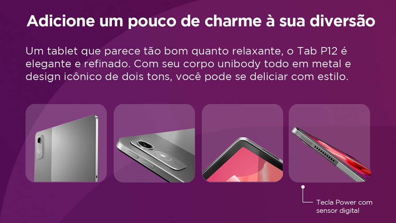 Tablet Lenovo P12 com Tela 12.7”