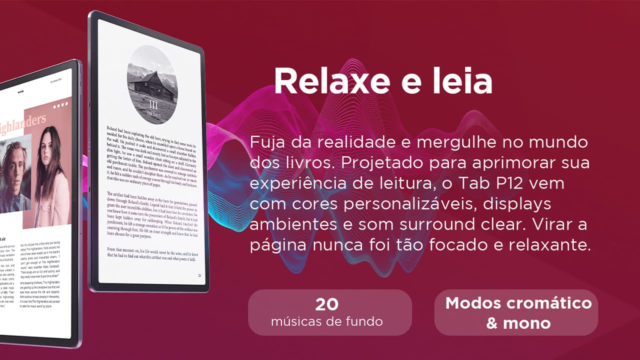 Tablet Lenovo P12 com Tela 12.7”