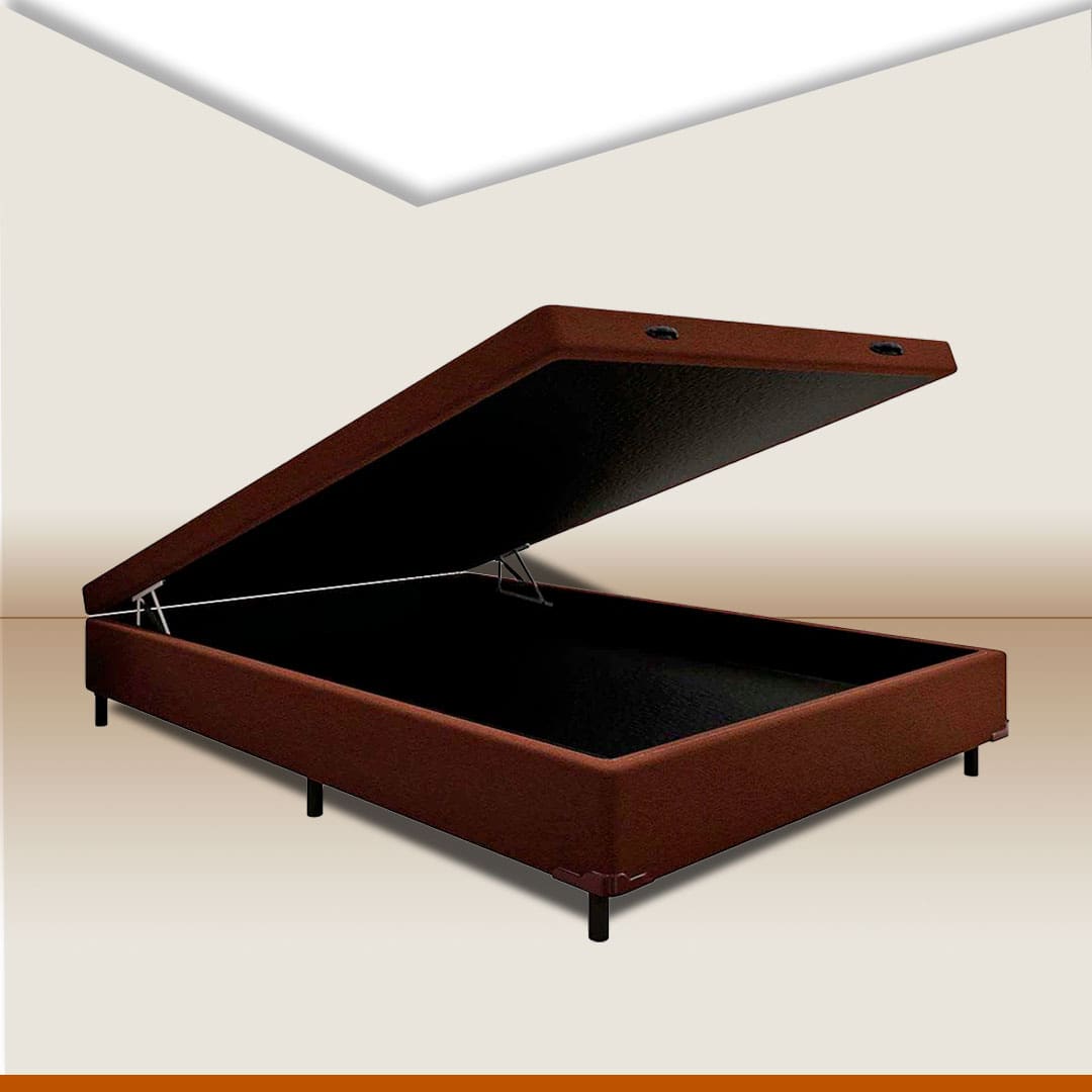 Base Box Casal Lightspuma Tune Baú Aberto