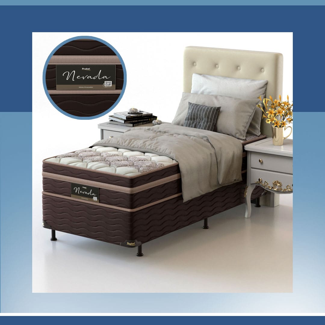 Cama Box Solteiro Probel Nevada