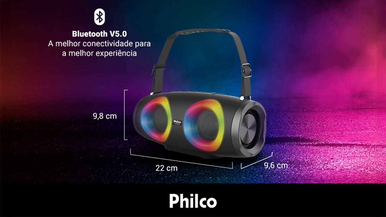 Caixa de Som Philco Speaker Extreme PBS45 com Bluetooth e Entrada USB – 40W