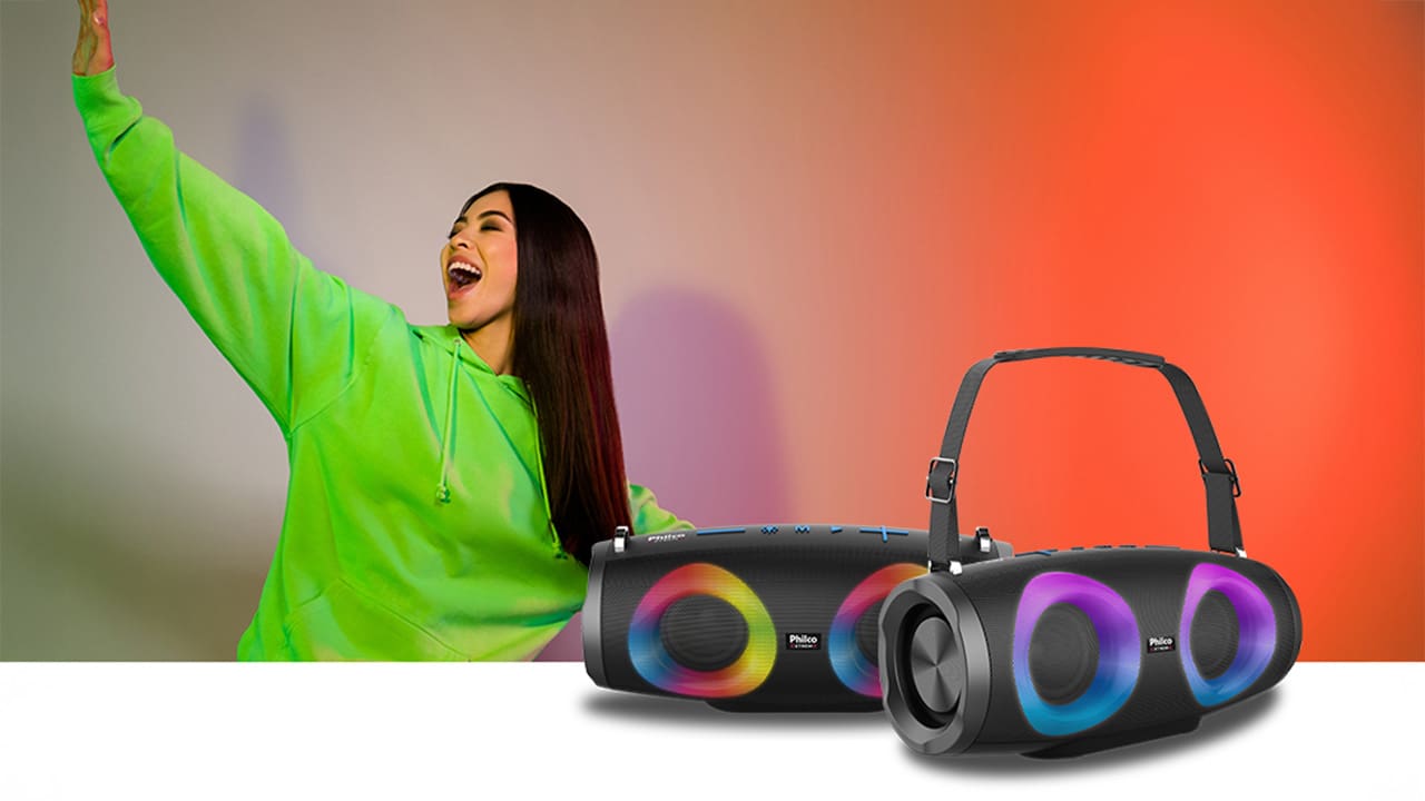 Mais potência para fazer a sua festa Experimente o poder do som de alta qualidade com a Caixa de Som Philco Extreme. Com uma potência de 40W e uma sincronia perfeita, este speaker proporciona uma experiência sonora mais imersiva e vibrante. Alta performance e conectividade Equipado com bateria interna recarregável de alta performance, a Caixa de Som Portátil Philco garante até 4 horas de reprodução contínua, sem necessidade de recarga. Enquanto, sua tecnologia Bluetooth facilita sua conexão com outros dispositivos móveis, proporcionando uma resposta rápida e eficiente.