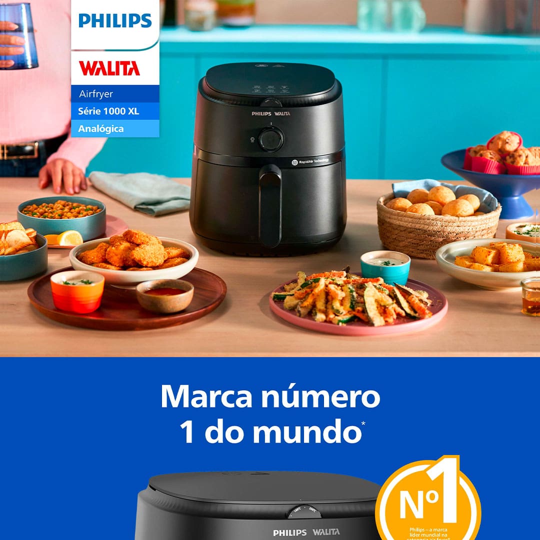 Fritadeira Elétrica Air Fryer Philips Walita