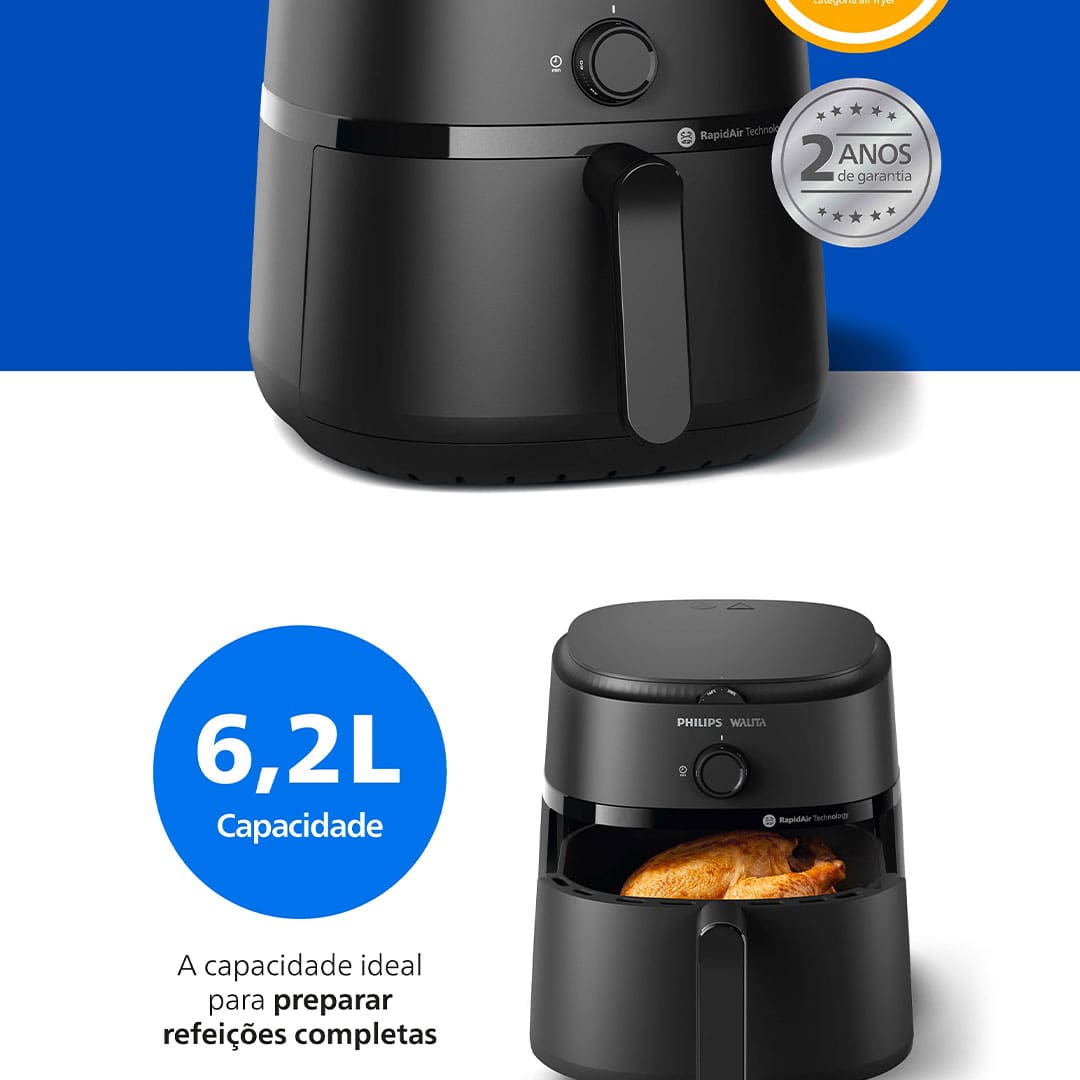 Fritadeira Elétrica Air Fryer Philips Walita