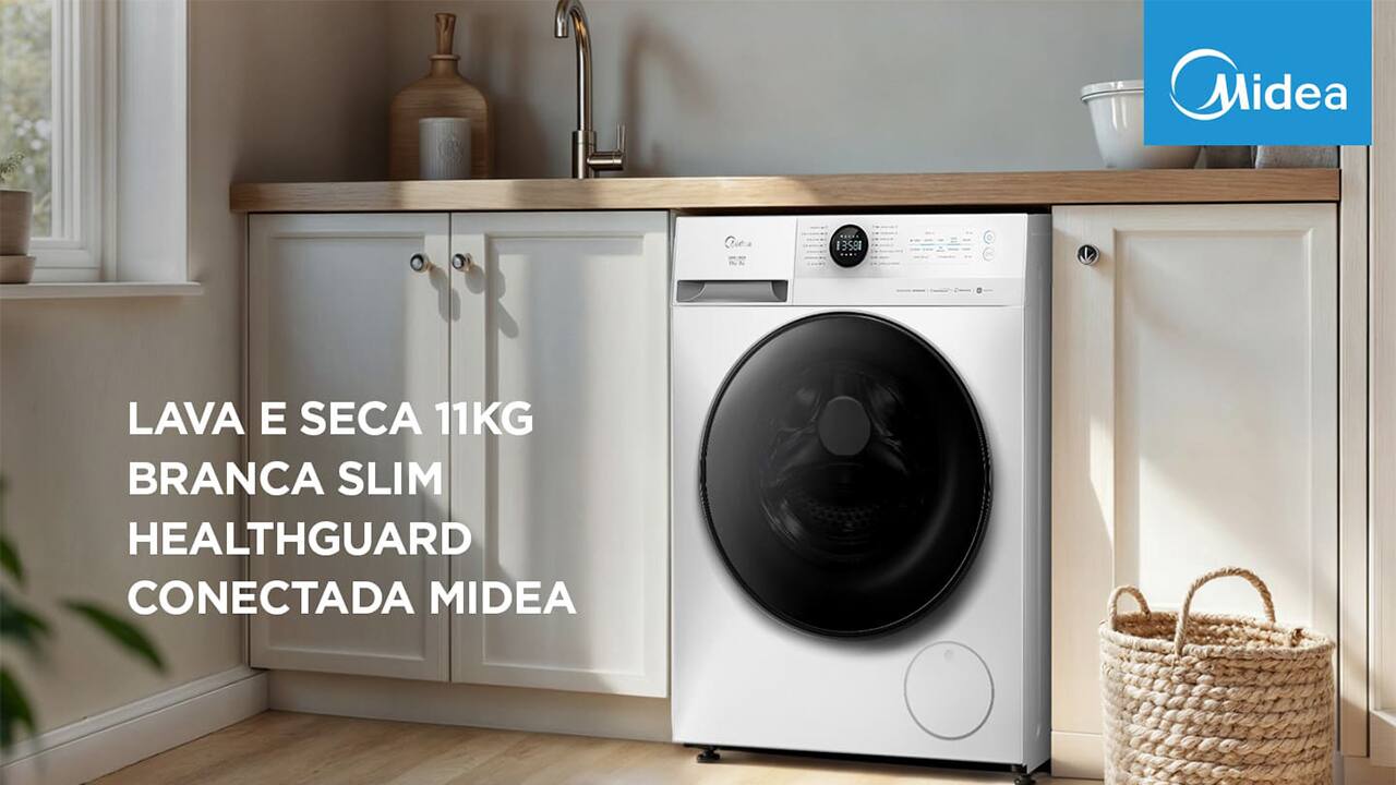 Lava e Seca Midea Slim HealthGuard Smart MF201D110