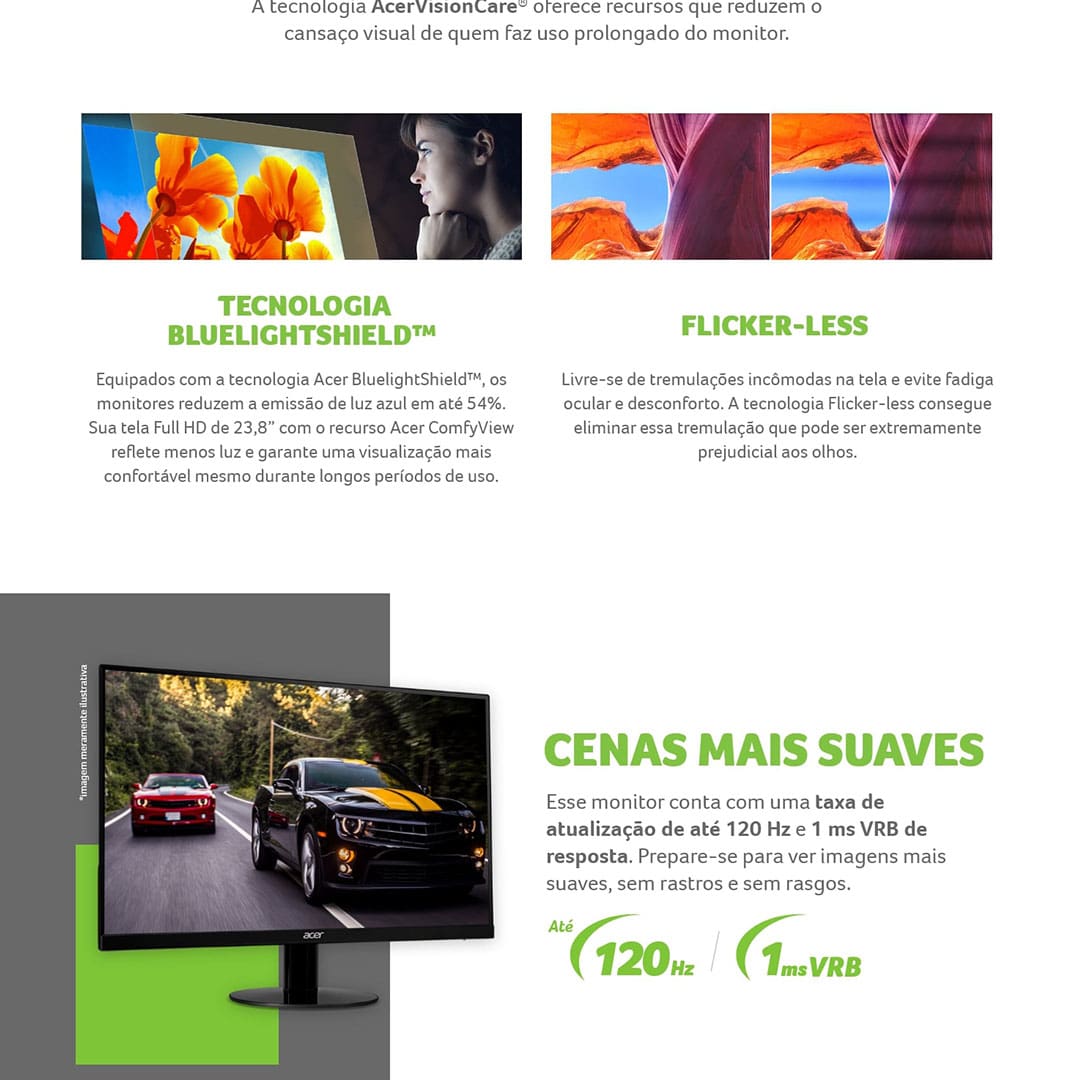 Monitor 23.8" Acer SA0 series SA240Y G0BI