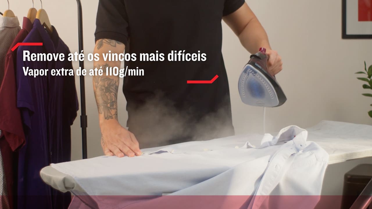 Ferro de Passar a Vapor Arno Ultragliss. Que tal facilitar aquele momento de  passar as roupas? Para deixá-las impecáveis, conte com o Ferro de Passar Arno Ultragliss! Ele pode ser usado no modo a vapor ou a seco, facilitando ainda mais a tarefa. Além disso, o eletroportátil possui cabo de 2 metros de comprimento, que proporciona maior liberdade de movimento, e reservatório com capacidade para 270ml de água.