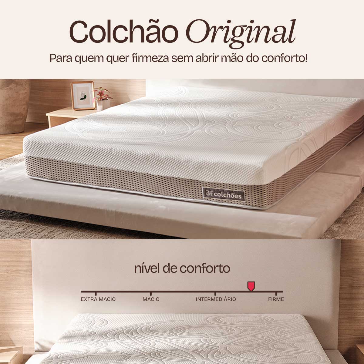 Colchão Solteiro Ortopédico Firme a Vácuo Premium BF Colchões