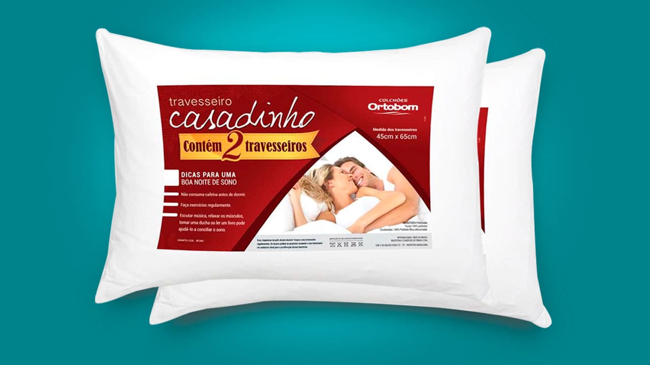 Travesseiro Casadinho Ortobom com 2 Peças