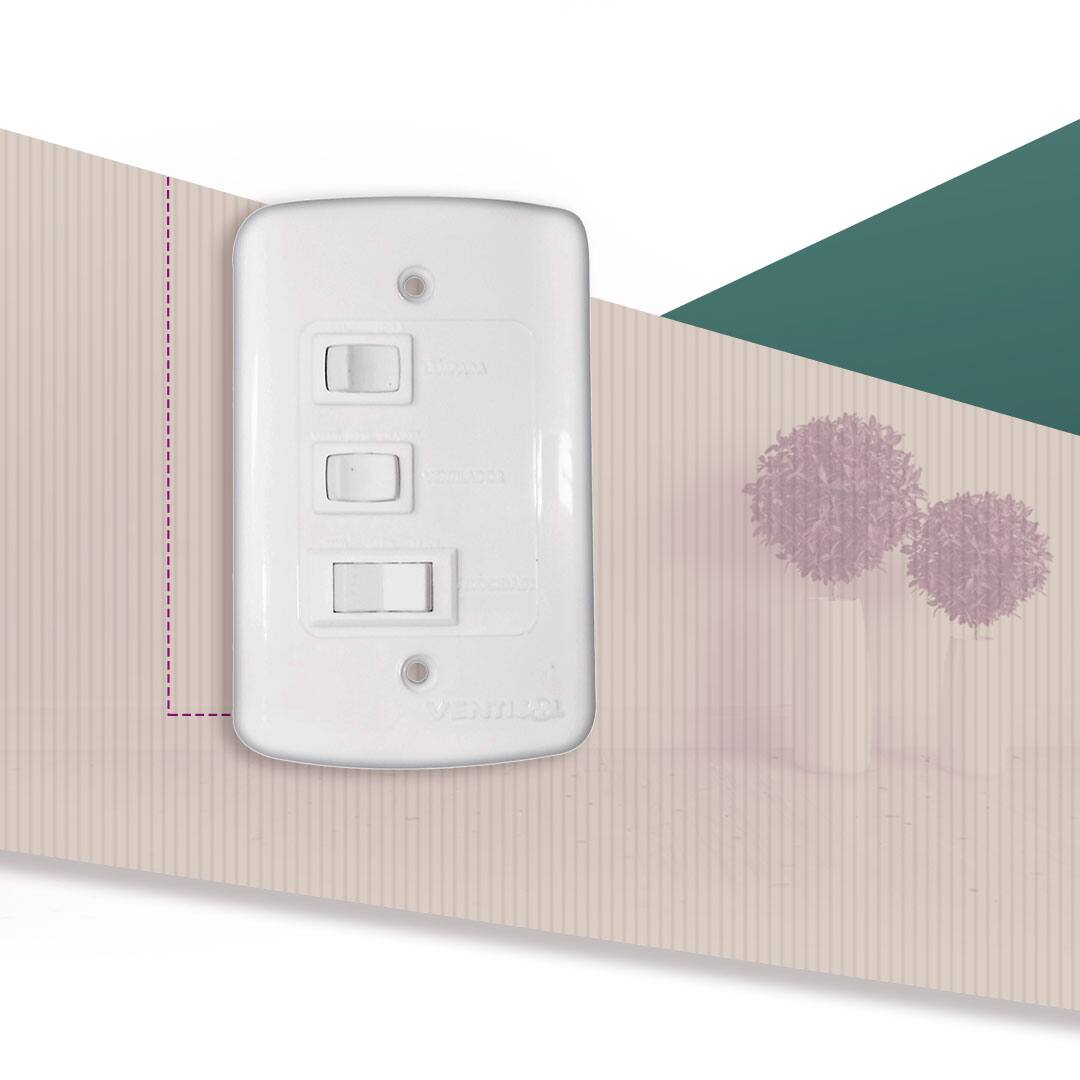 Ventilador Teto Ventisol Sunny com Lustre motor aço lâmpada controle parede