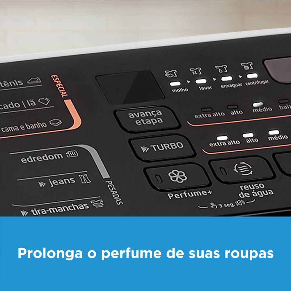 Economia com a Lavadora de Roupas Midea Transforme a sua rotina de lavanderia com a máquina Wave Agitator, uma verdadeira revolução em eficiência e economia! Com o menor consumo de água da categoria, esta lavadora oferece o equilíbrio perfeito entre desempenho poderoso e responsabilidade ambiental. Surpreenda-se com a incrível capacidade desta máquina, que, mesmo sendo a mais compacta da categoria, proporciona uma solução eficiente para lares modernos, unindo praticidade e performance em um único equipamento.
