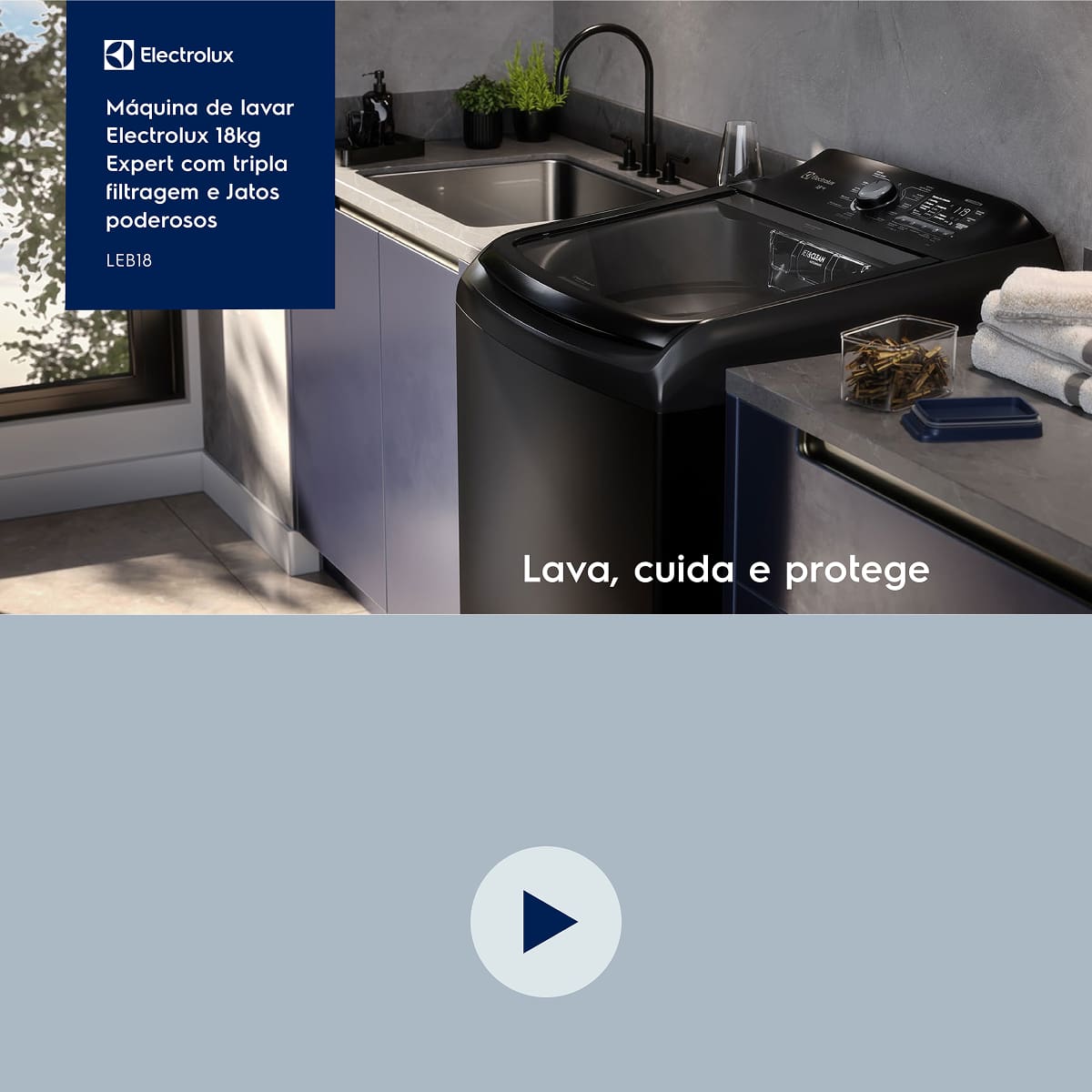 Lavadora de Roupas Electrolux Expert LEB18 18kg