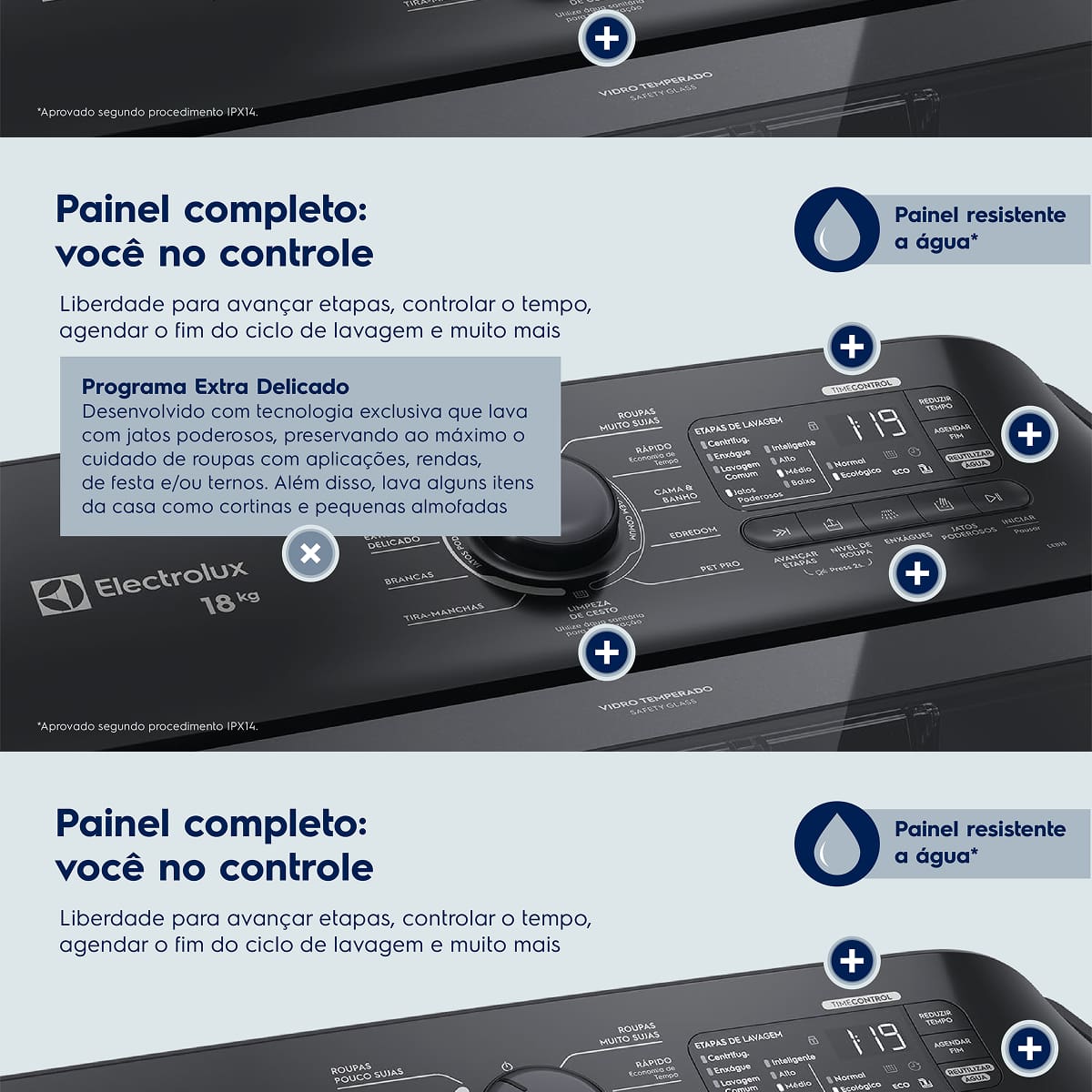 Lavadora de Roupas Electrolux Expert LEB18 18kg