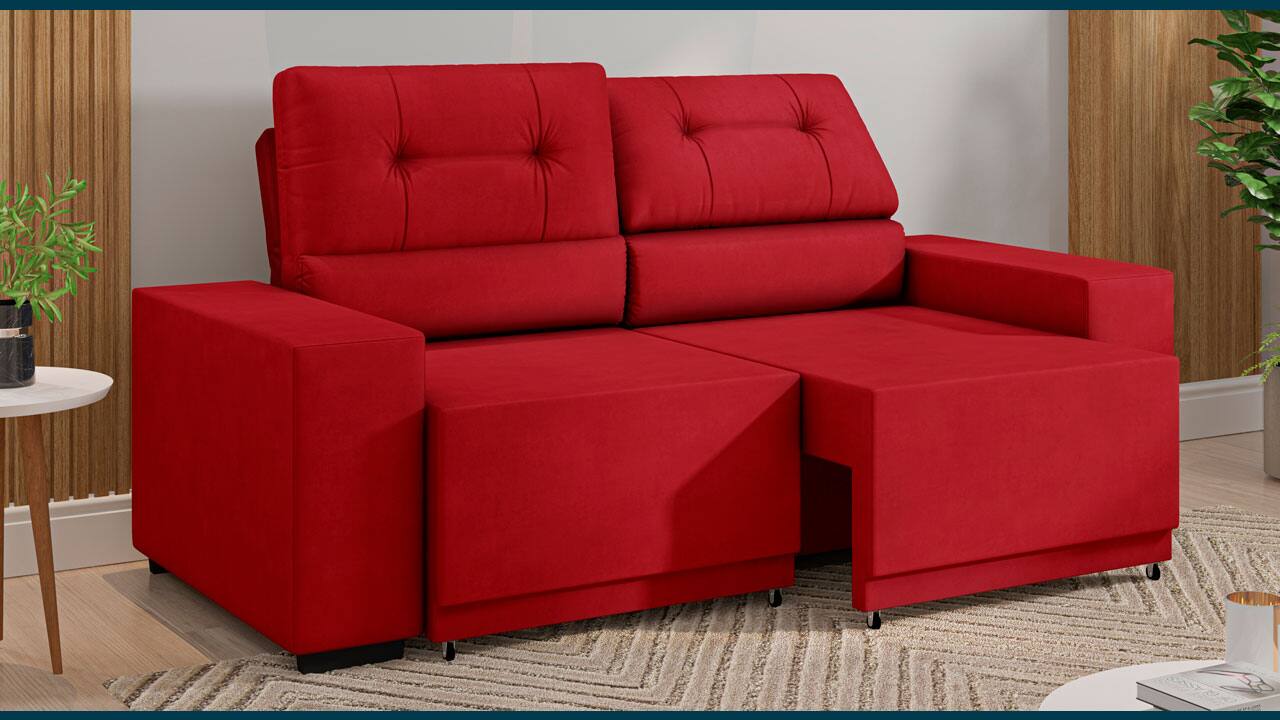 Sofá 3 Lugares Retrátil/Reclinável Phormatta Decor Niteroi Ponto