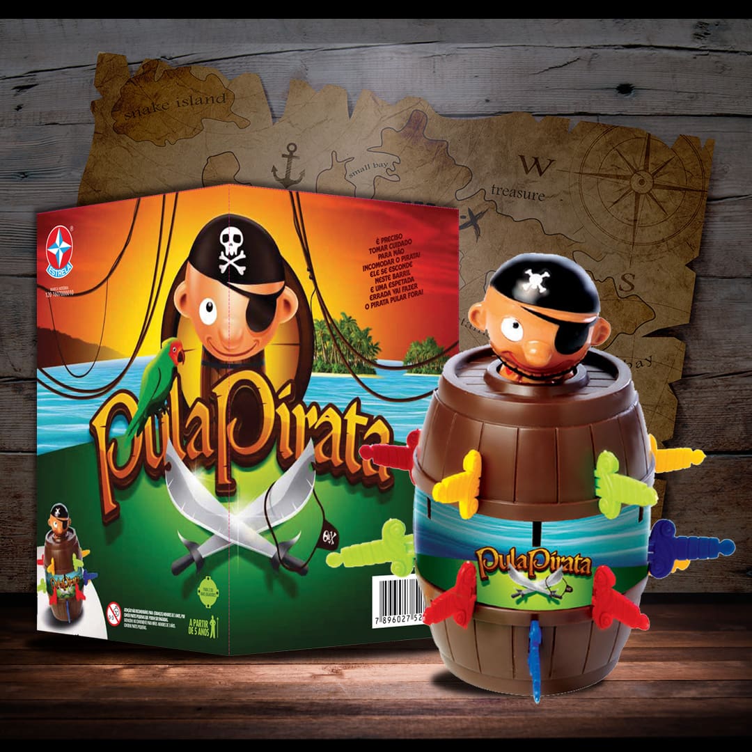 Pula Pirata Estrela idade espadas coloridas