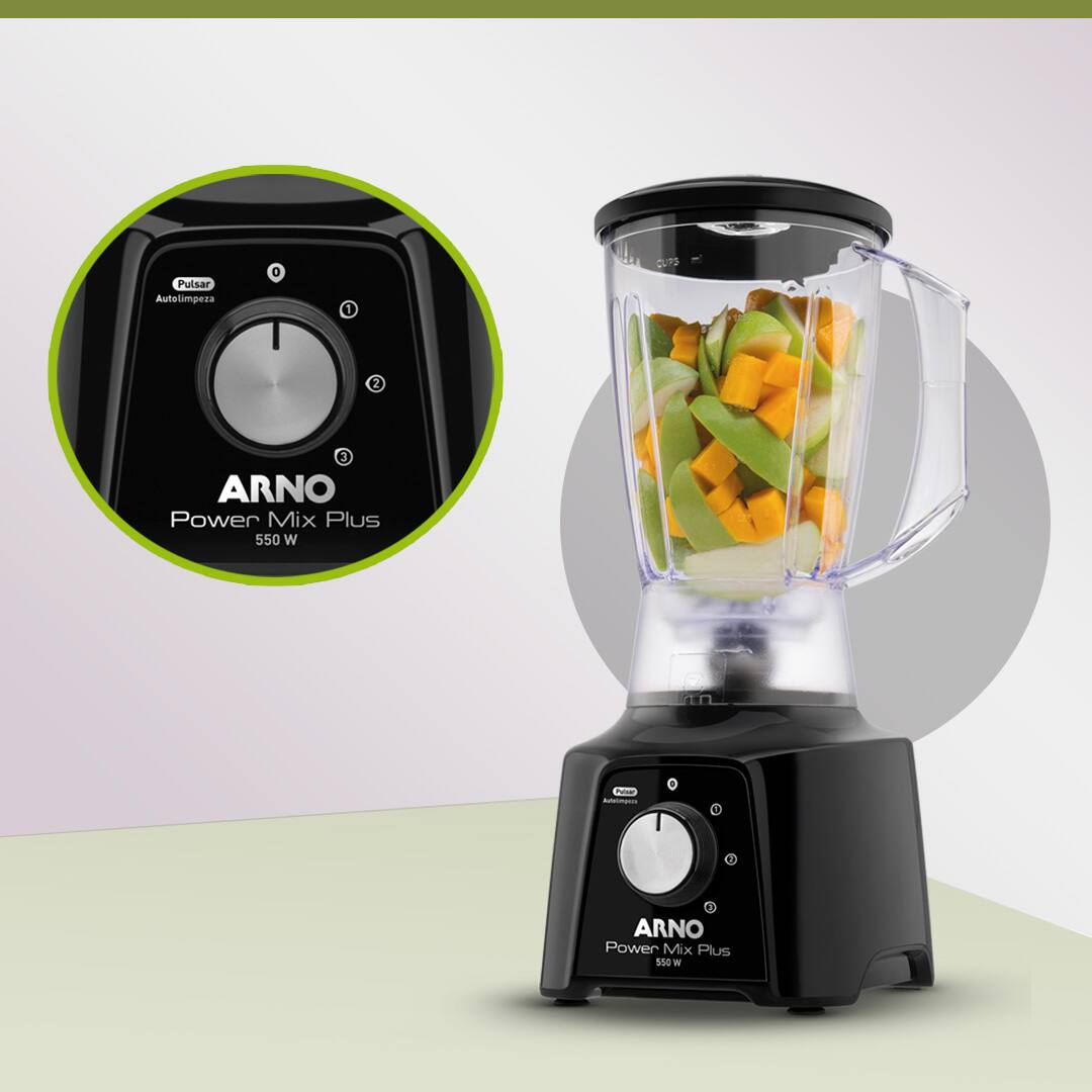 Liquidificador Arno Power Mix Plus LQ20 velocidade