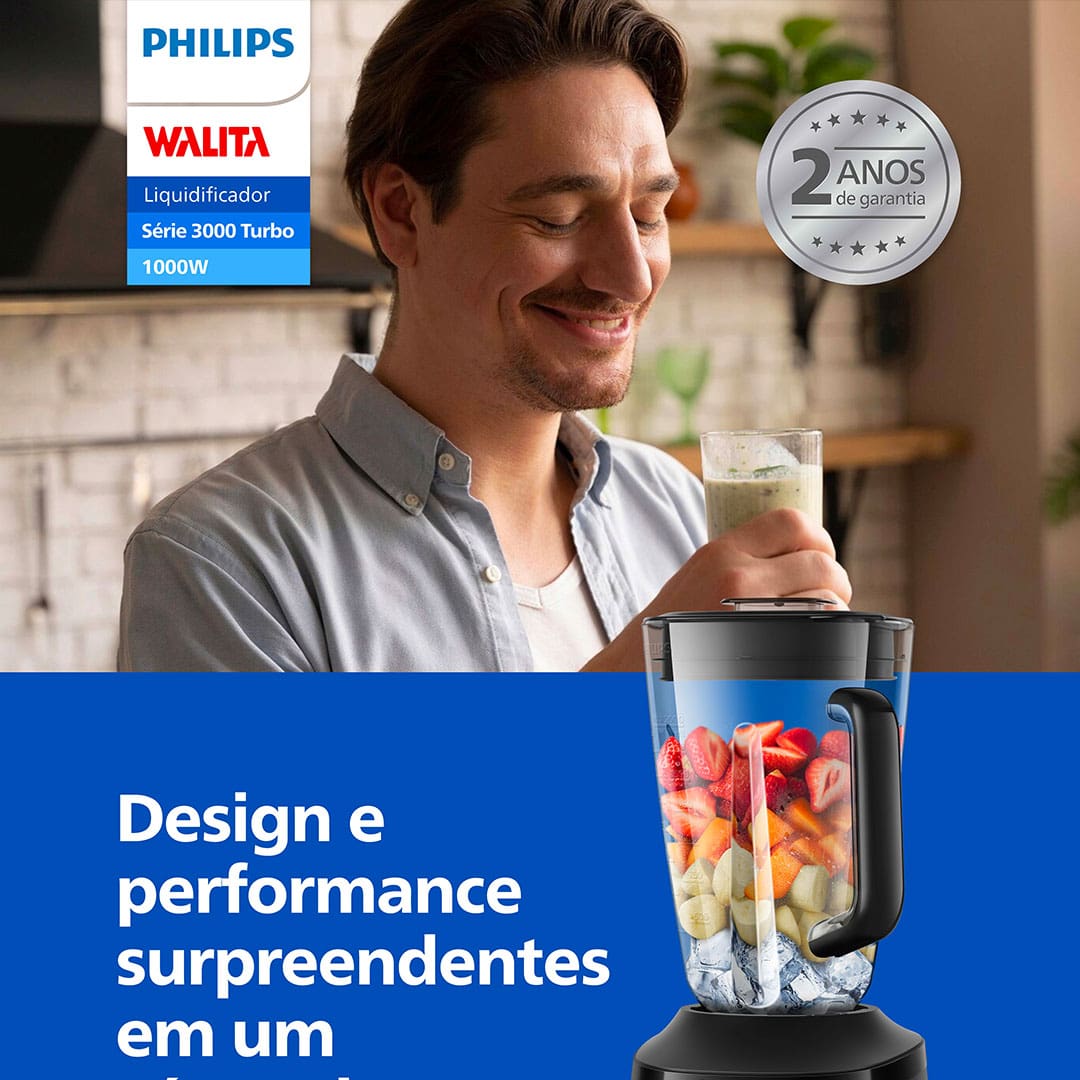 Liquidificador Philips Walita Série 3000 HR2270/9 