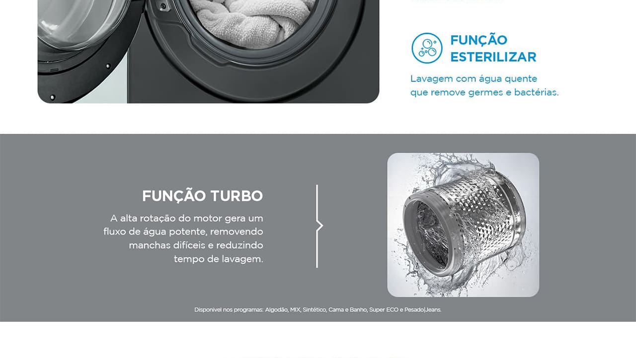 Lava e Seca Midea Slim HealthGuard Smart MF201D110