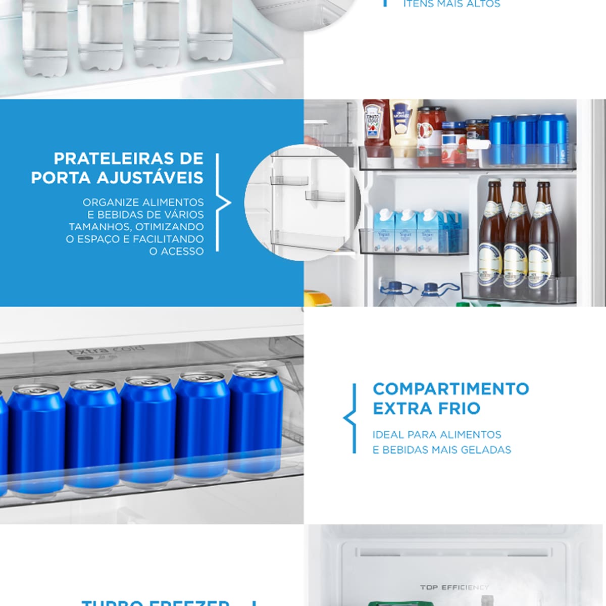Geladeira Midea Frost Free Duplex 473 Litros Branca com tecnologia Inverter e Painel Touch