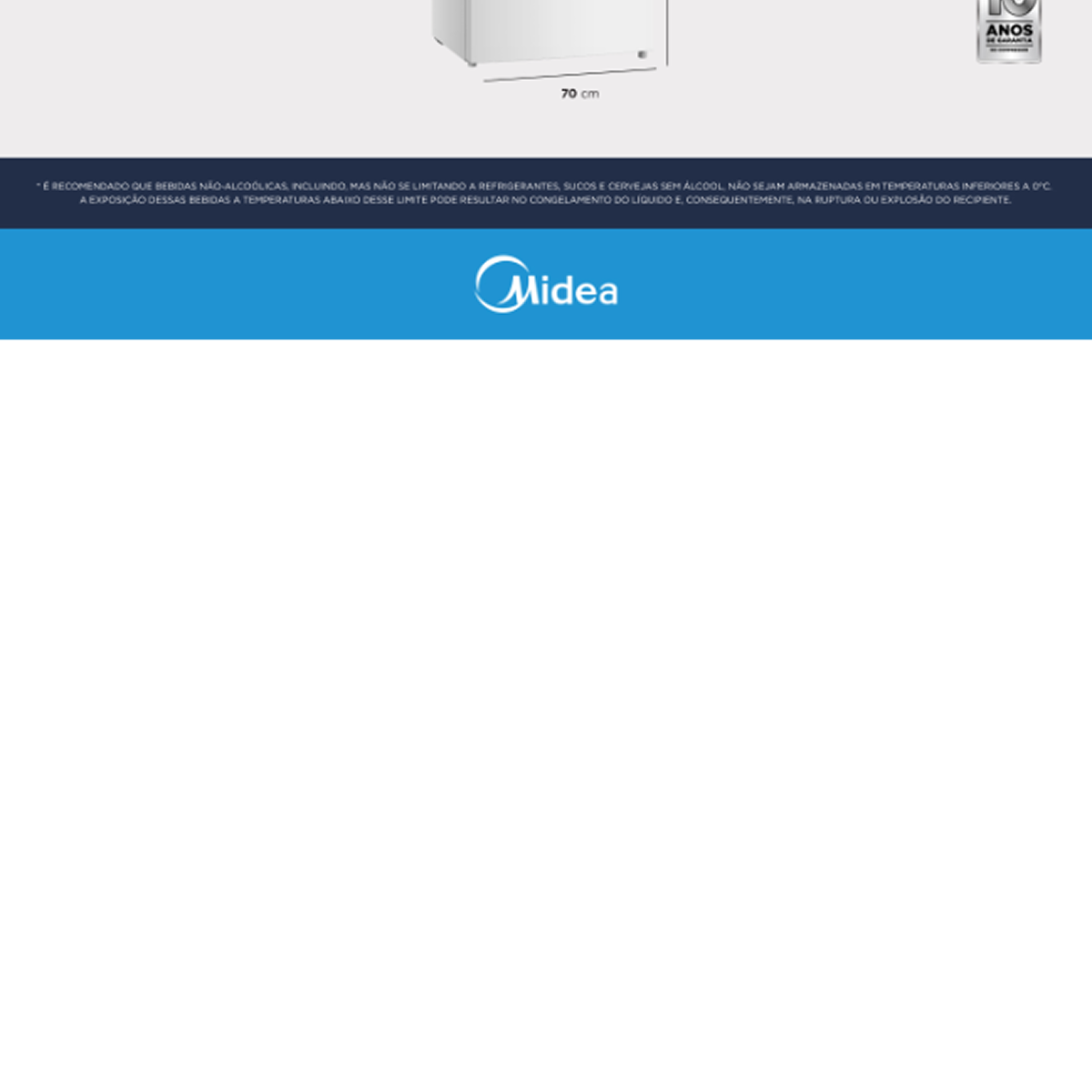 Geladeira Midea Frost Free MD-RT650EVD463 Duplex