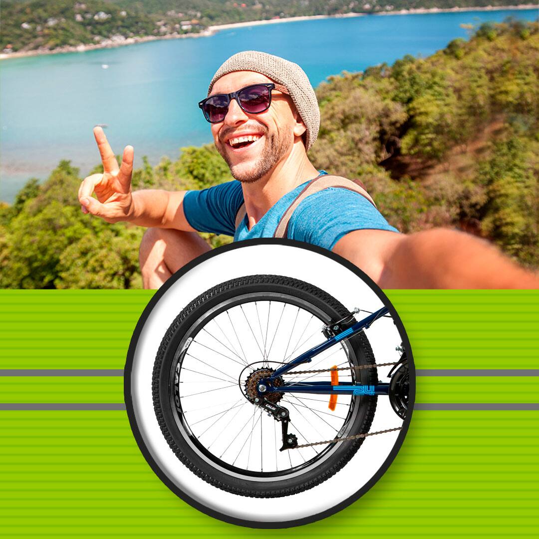 Bicicleta Caloi Max Aro 24 quadro aço 21 marchas 