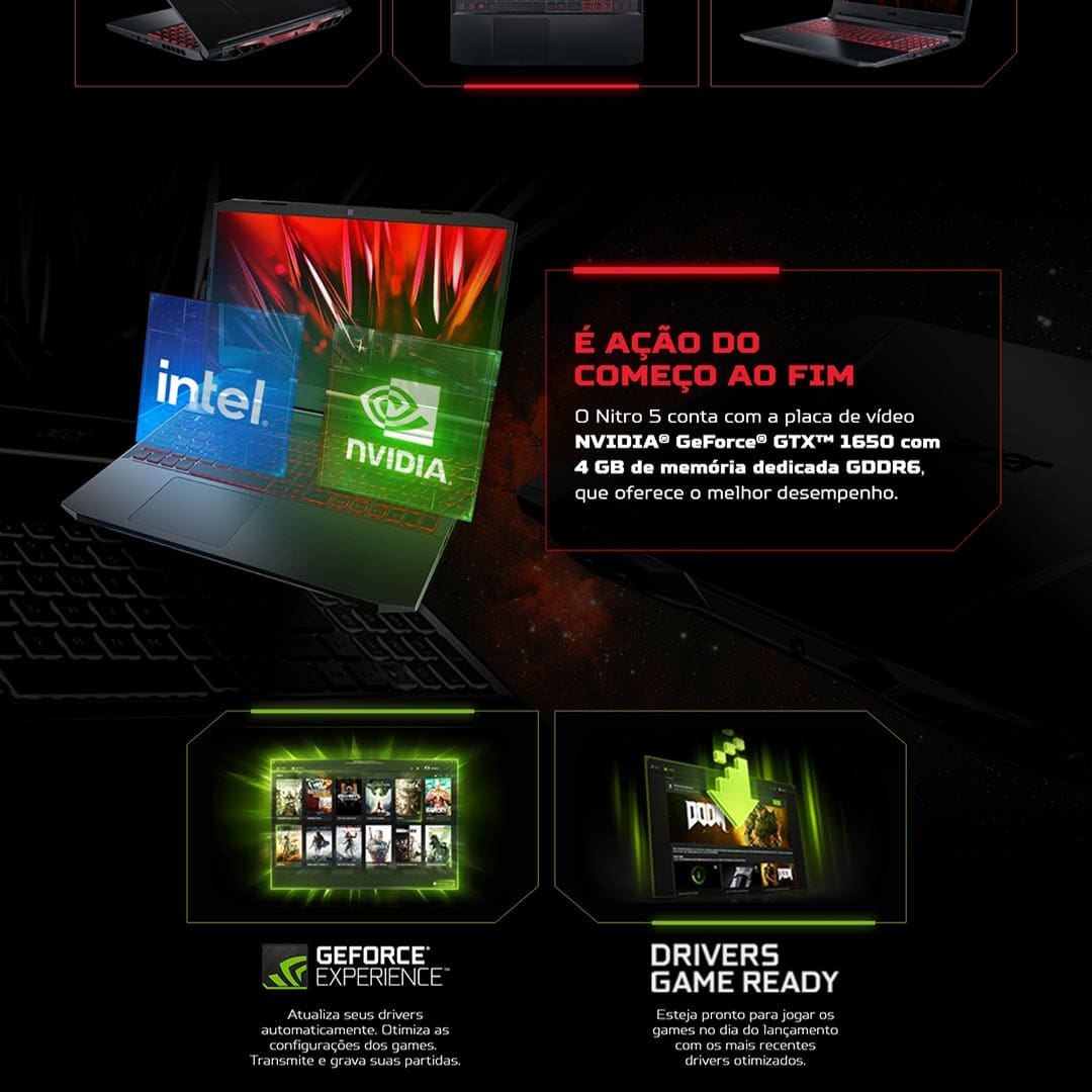 Notebook Gamer Acer Nitro 5 AN515-57-740K