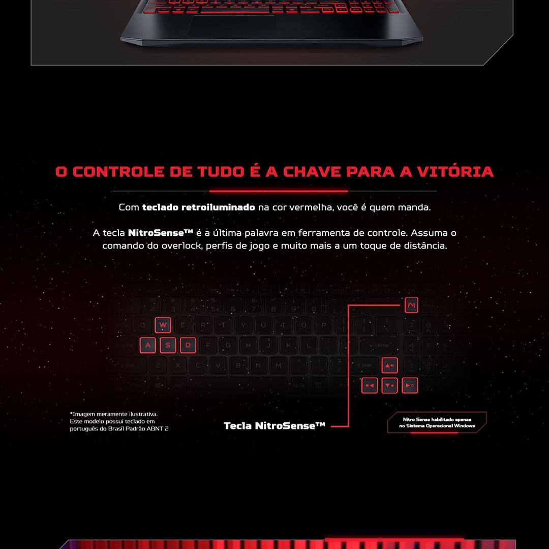 Notebook Gamer Acer Nitro 5 AN515-57-740K
