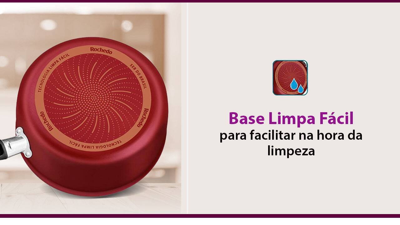 Jogo Panelas Rochedo com tecnologia Limpa Fácil