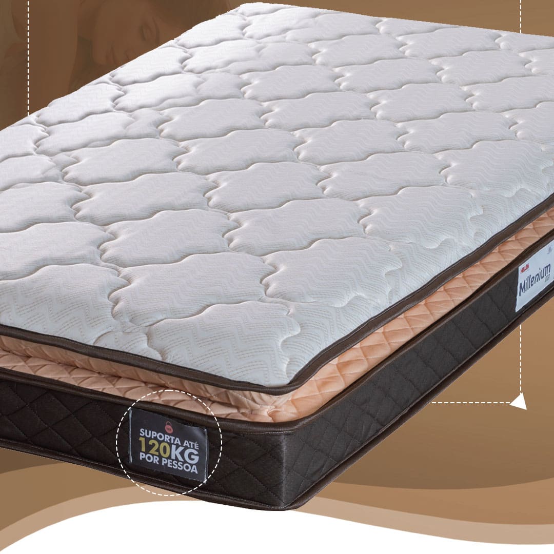 Colchão Solteiro Hellen Millenium Pillow Top medidas capacidade