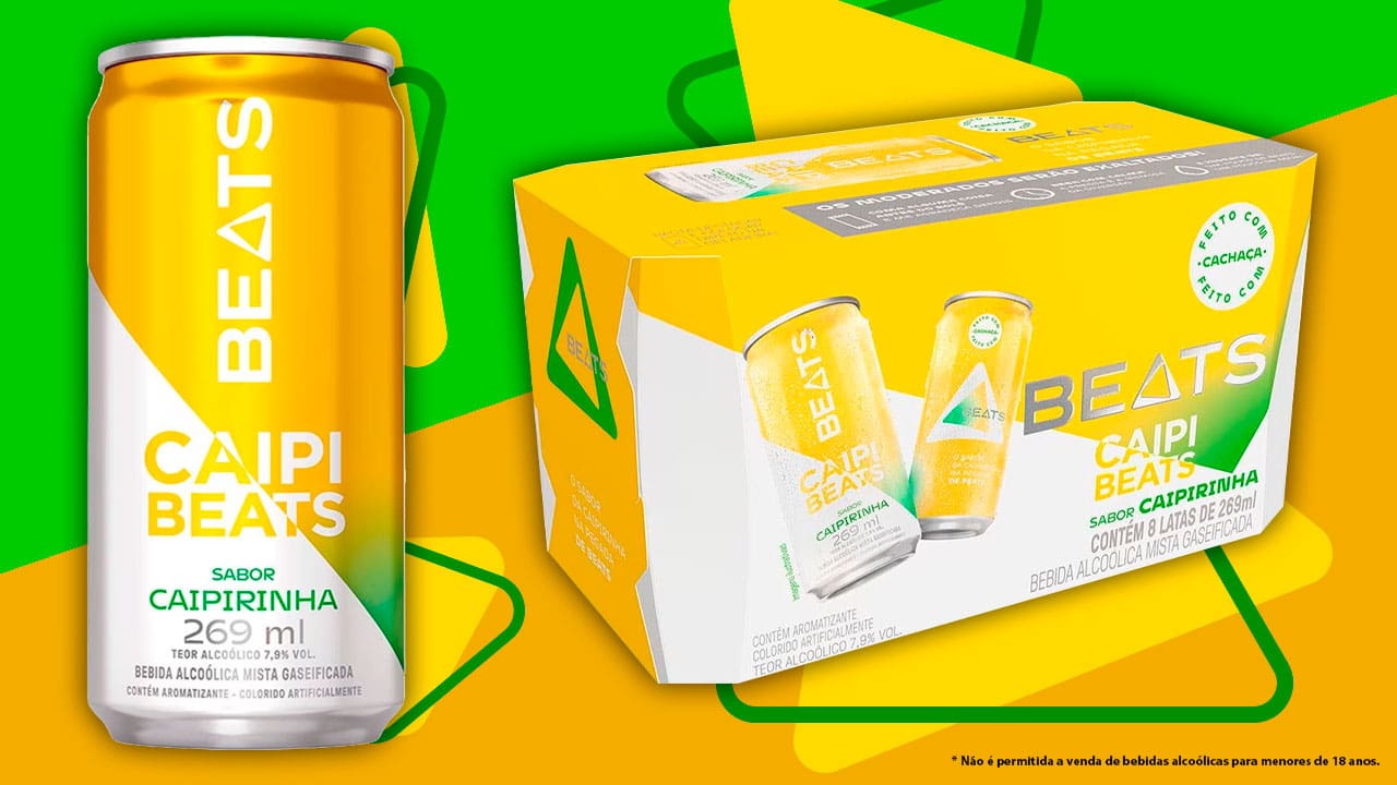 Bebida Mista Skol Beats Caipirinha Lata 269ml 8 Unidades