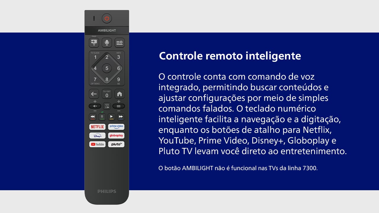 Smart TV 55" 4K Philips 55PUG7300/78 UHD Titan OS