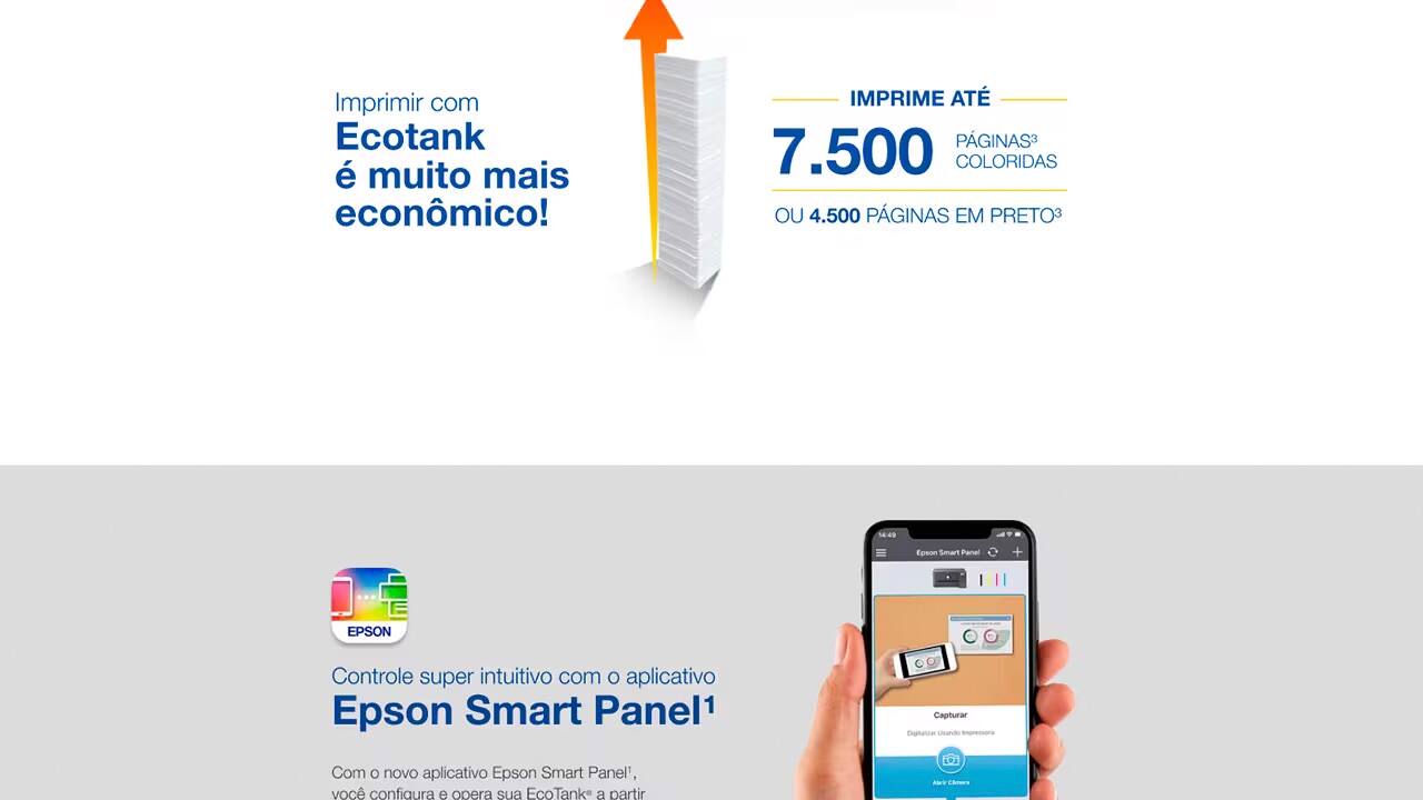  Impressora Tanque de Tinta Epson EcoTank L1250
