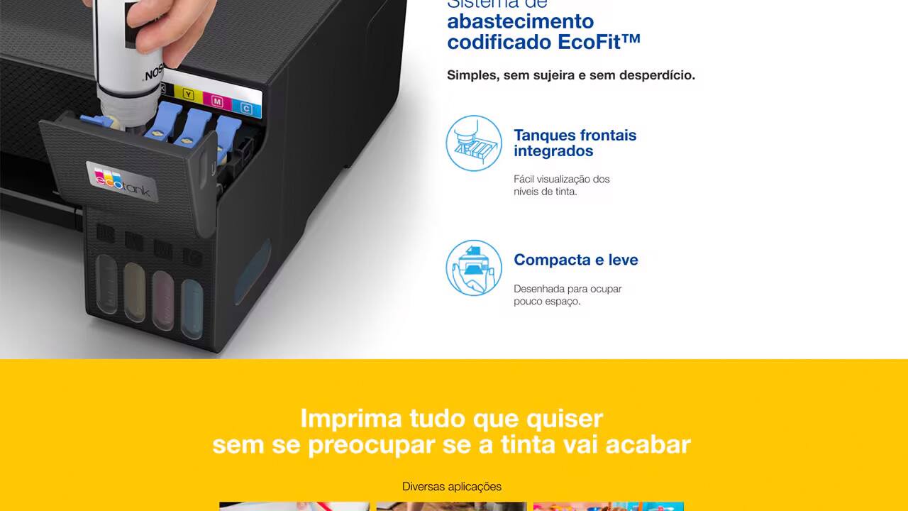  Impressora Tanque de Tinta Epson EcoTank L1250