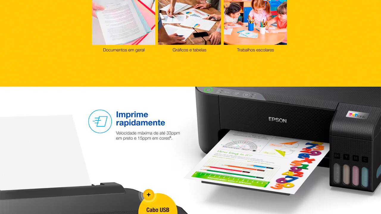  Impressora Tanque de Tinta Epson EcoTank L1250