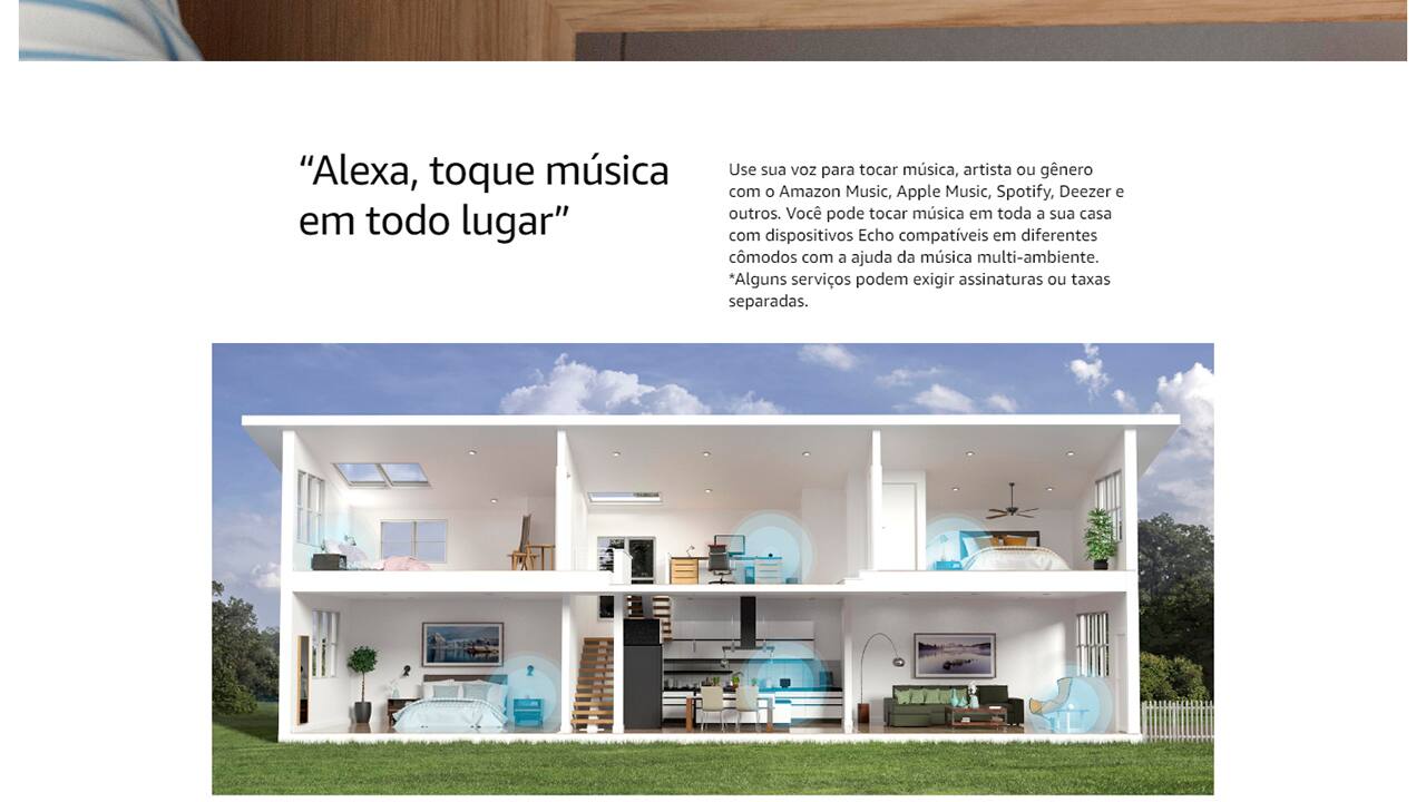 Smart Speaker Amazon Echo Dot 4ª Geração com Relógio Azul
