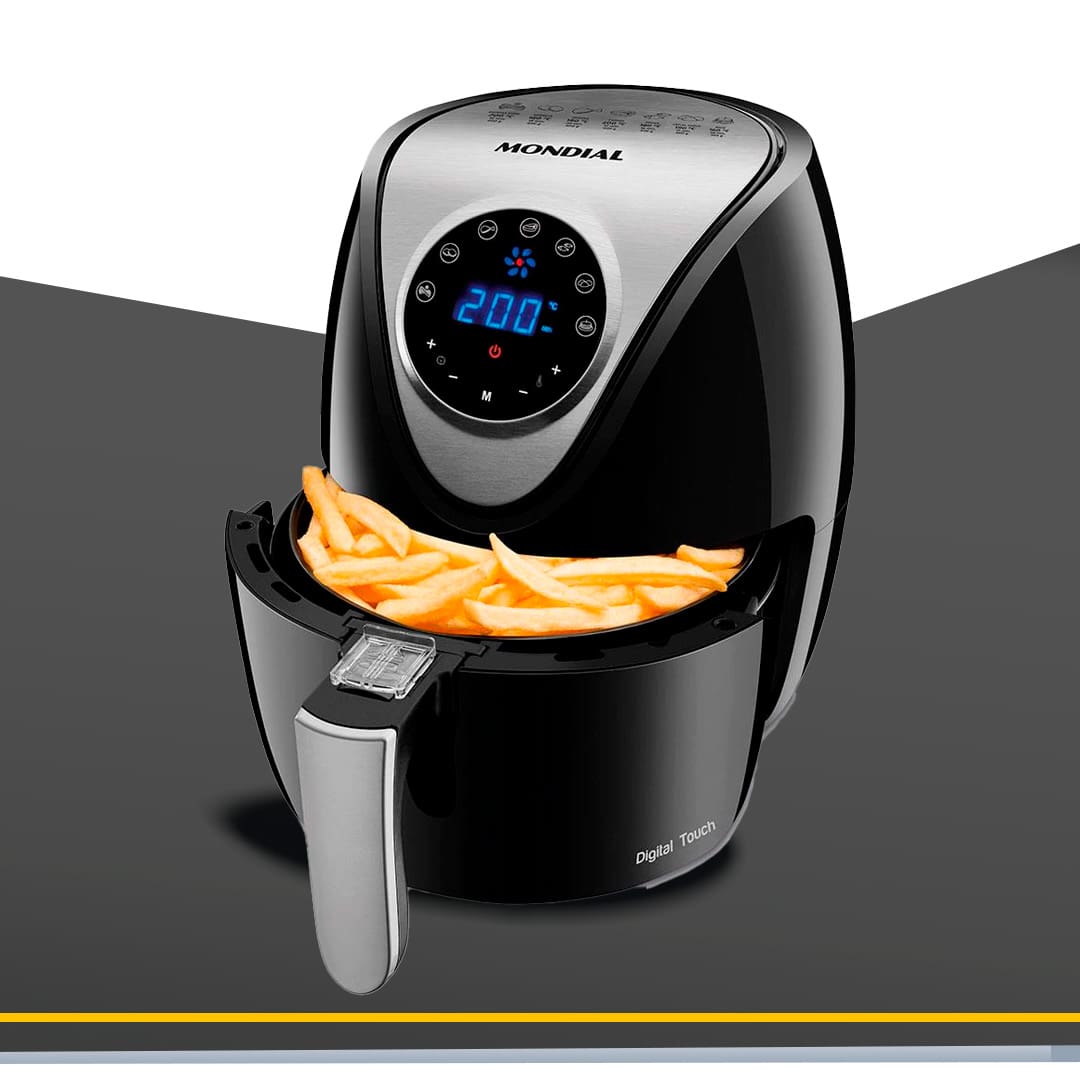 Fritadeira Mondial Family Digital Touch cesto revestimento