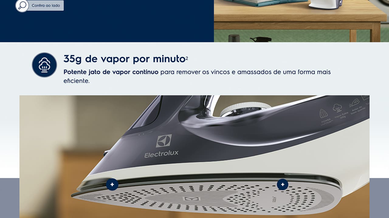 FERRO A VAPOR ELECTROLUX EXPERIENCE ESI60