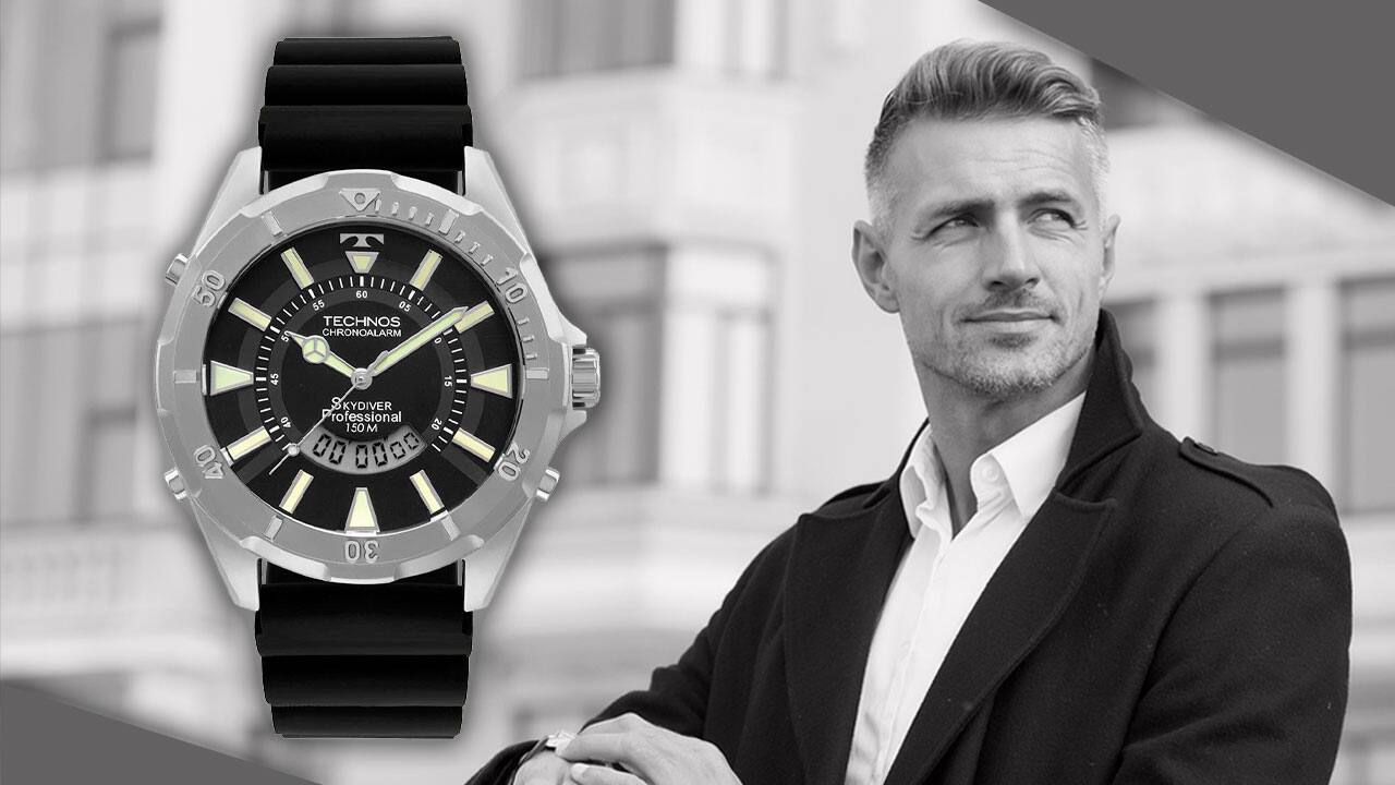 Relógio Masculino Anadigi Technos WT205FZ/2P Preto
