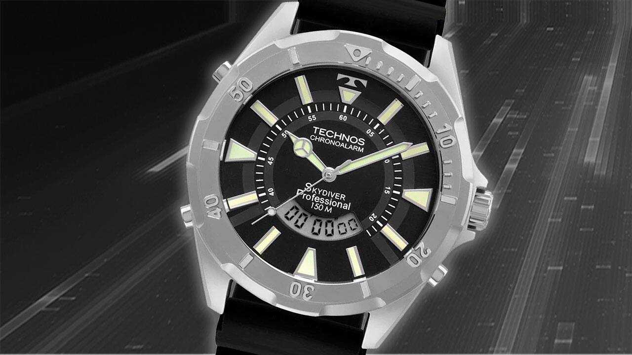 Relógio Masculino Anadigi Technos WT205FZ/2P Preto