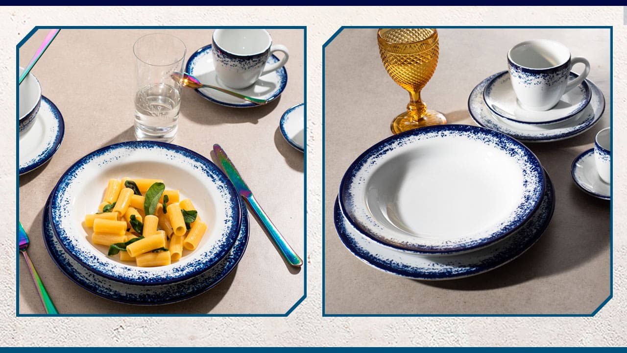 Aparelho Jantar Porcelana Schmidt Real Névoa porcelana 20 peças  