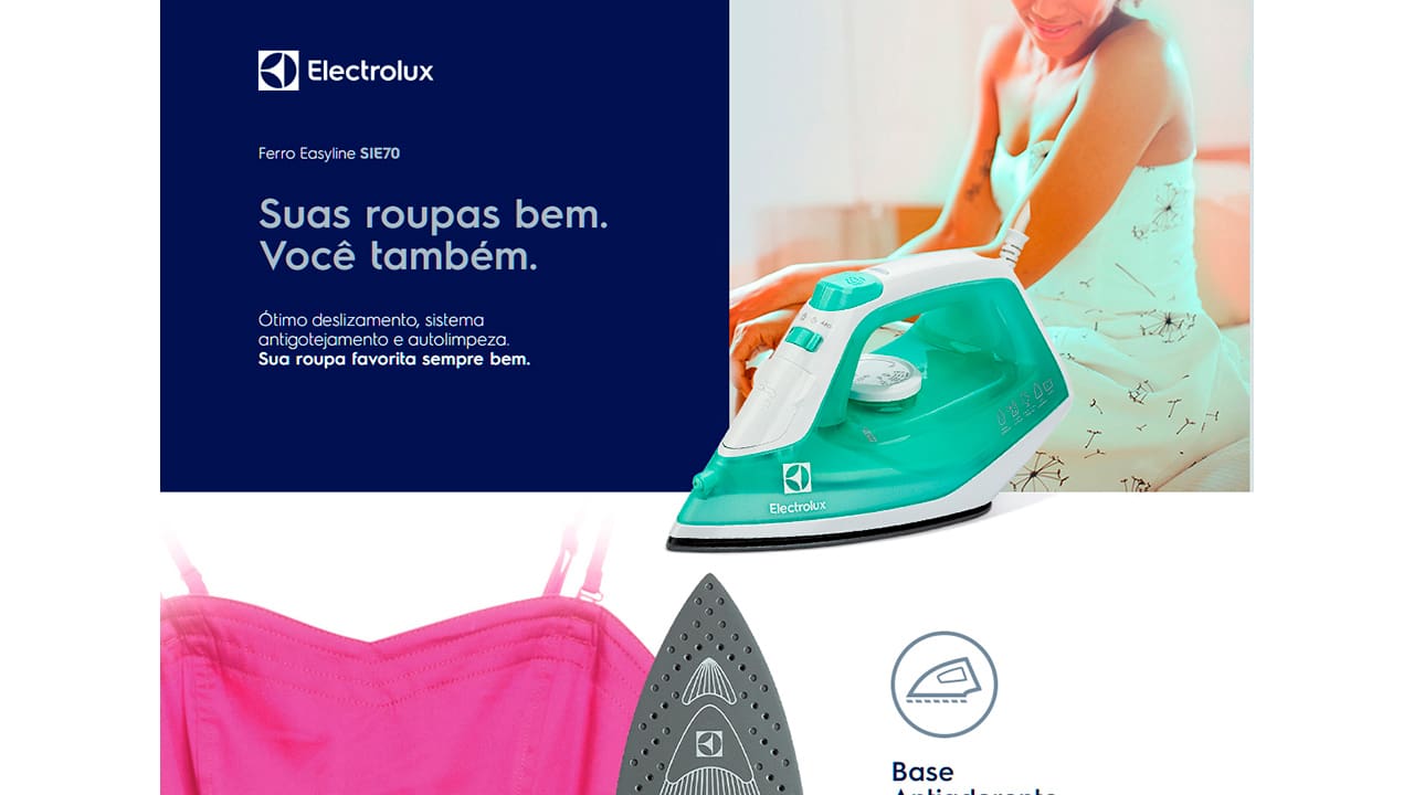 Ferro de Passar a Vapor Electrolux Easyline SIE70 Verde
